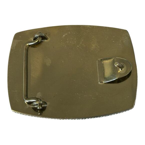 Montana Silversmiths 1984 Pole Bending Trophy Belt Buckle With Name Cowgirl main image 4